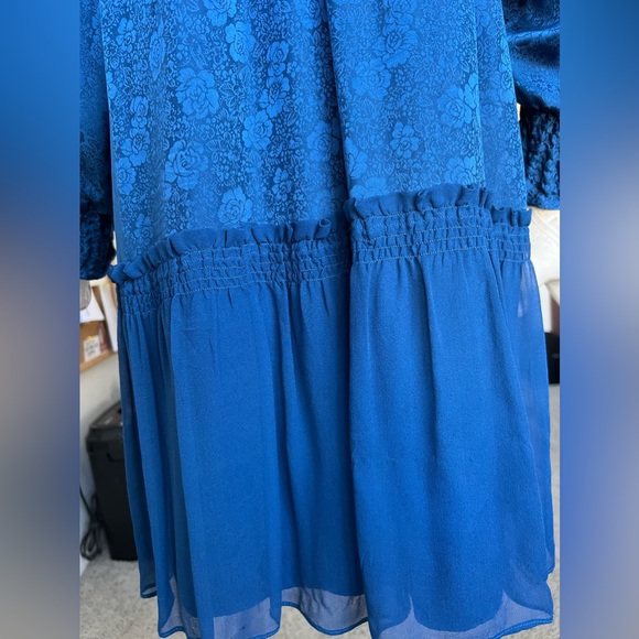 Jovovich-Hawk silk royal blue dress- Beautifully Made! 100% SILK - Picture 7 of 15